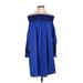 Maje Casual Dress - A-Line: Blue Solid Dresses - Women's Size Large