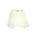 La Miniatura Long Sleeve Blouse: Ivory Solid Tops - Kids Girl's Size 8