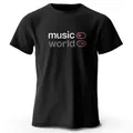 T-shirt imprimé Music World pour hommes et femmes t-shirts graphiques drôles classiques été 100%