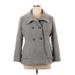 Jessica Simpson Coat: Below Hip Gray Solid Jackets & Outerwear - Women's Size X-Large