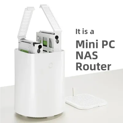 Mini PC NAS Pare-enquêter Intel N100 4x LAN 2x LAN Ethernet i225V 2.5G WiFi 6 Prise en Charge