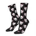 Chaussettes à motif Hello Kitty pour hommes et femmes chaussettes de basket-ball non ald dessin