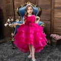 Magnifique robe formelle haut-bas pour filles robe classique pour fête de mariage anniversaire