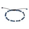 Bracelet Cusco Acier Blanc Lapis Lazuli