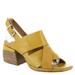 ALL BLACK Block Softy Sandal - Womens Euro 39 US 8.5 Yellow Sandal Medium