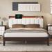 Latitude Run® Platform Bed w/ USB Charging Station & Storage Upholstered Headboard in Brown | Queen | Wayfair 3CADD36376F3473CBCE7D7CC9979E1ED