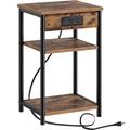 17 Stories Rustic Brown End Table w/ Charging Station - Space-Saving Design, Versatile & Convenient | Wayfair 0D27181697494A02AC1E18E7F5985606