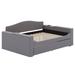 Red Barrel Studio® Everlina Full/Double Daybed w/ Trundle Upholstered, Wood in Gray | 35.4 H x 57.5 W x 87.2 D in | Wayfair