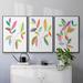 Wexford Home Color Pop Leaves II Framed On Canvas 3 Pieces Set, Solid Wood | 36 H x 72 W x 2 D in | Wayfair CF10-S7445-FL101