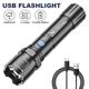 1200mAh Focusing Led Flashlight Super Bright Portable LED Flashlight Outdoor Strong Light Rechargeable LED Torch