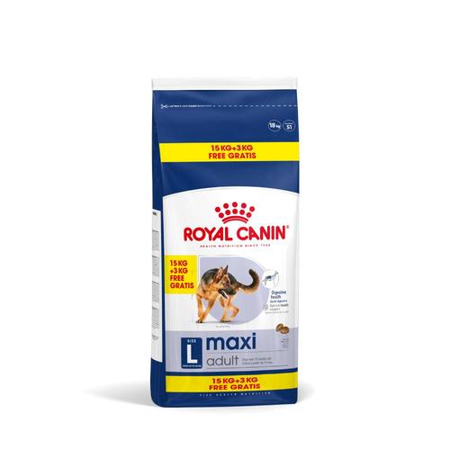 18kg Maxi Adult Royal Canin Size Hundefutter Trocken - 3kg gratis!