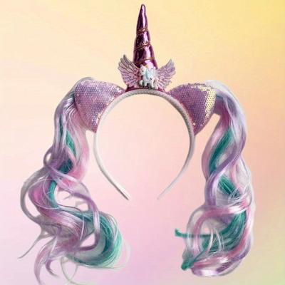 1pc, Sparkling Unicorn Headband For Birthday Parties And Festivals - Glitter Hair Accessory