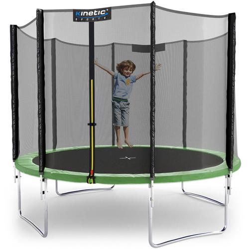 KINETIC SPORTS Trampolin Outdoor SALTO - TÜV Rheinland geprüft, Kindertrampolin Set mit Netz,