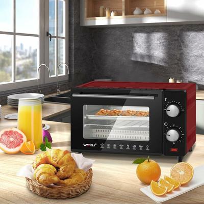 Woltu - 10 Liter Minibackofen, 650 Watt Pizzaofen Backblech mit Timer Toasterofen für Pizza, Toast,