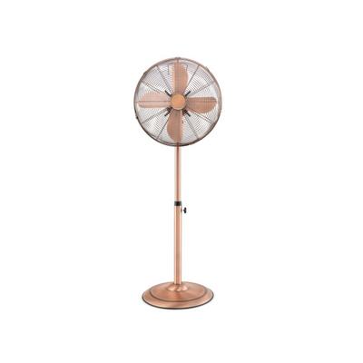 Costway 16 Inch Pedestal Standing Fan Oscillating Pedestal Fan with 3 Speeds and Adjustable Height-Copper