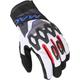 Macna Zairon Gants de moto, noir-blanc-rouge-bleu, taille S