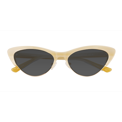 Unisex s horn Striped Brown Acetate Prescription sunglasses - Eyebuydirect s Aina