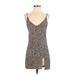 Reformation Cocktail Dress - Mini: Tan Tortoise Dresses - Women's Size Small