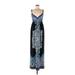 Bailey Blue Casual Dress - Maxi: Blue Baroque Print Dresses - Women's Size Medium