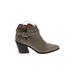 Rag & Bone Ankle Boots: Gray Solid Shoes - Women's Size 40 - Almond Toe