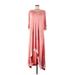 Lilka Casual Dress - High/Low: Pink Ombre Dresses - Women's Size Medium