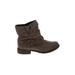 Rieker Ankle Boots: Brown Solid Shoes - Women's Size 37 - Round Toe