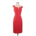 Alice + Olivia Casual Dress - Sheath: Red Solid Dresses - Women's Size 4