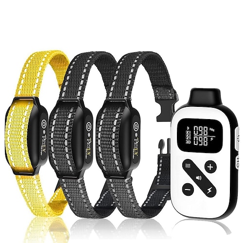 Hundetraining Anti-Bellen Halsband Schockhalsband Anti-Bark-Gerät Clicker Schockhalsband für Hunde mit Fernbedienung Hund Multi-Funktional Elektrisch Hunde Katzen Haustiere Wasserdicht Trainer Anti