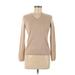 Lord & Taylor Cashmere Pullover Sweater: Tan Solid Sweaters & Sweatshirts - Women's Size Medium