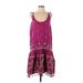 Calypso St. Barth Casual Dress - DropWaist: Purple Dresses - New - Women's Size Small