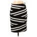 White House Black Market Casual Pencil Skirt Knee Length: Black Print Bottoms - Women's Size 2