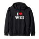 Wei Namensgeschenk, I Love Wei, Herz Wei Kapuzenjacke