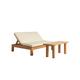 Pack canapé avec table basse d'extérieur en bois d'iroko