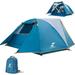 Camping Tent 2 Person Aluminum Poles Tent with Bike Shed and Rainfly-Portable Dome Tents for Camping