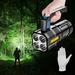 Xesvk Rechargeable Flashlights High Brightness Flashlight 4LED Searchlight Outdoor USB Flashlight Portable Strong Lights Side Light Outdoor Camping Tent Light Wear Gloves