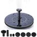 2.5W Solar Fountain Solar Fountain Pump for Bird Bath with 6 Nozzles 6.3 Solar Powered Water Fountain Pump for Garden Ponds Pool Fish Tank Outdoor and Aquarium