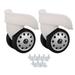 1 Pair A88 Porous Wheel Suitcase Luggage Replacement Casters for Travel Bags Large SizeLarge White