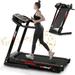 Folding Treadmill Install Free Under Desk Treadmill Portable Foldable with Incline Large LCD Display 3.5HP Foldable Treadmill with 2s Folding