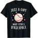 Cute Baseball Shirt For Girls Just A Girl Who Loves Baseball T-Shirt