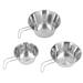 3 PCS Stainless Steel Camping Bowl Set Portable BBQ Folding Mug Bowls Mountaineering Picnic Cookware