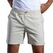 Mens Cotton Linen Cargo Shorts Mens Golf Shorts Elastic Waist Flat Front Stretch Casual Dress Work Shorts Beige XXL