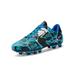 Gomelly Soccer Cleats for Mens Boys Kids Womens Soccer Boots Outdoor Football Shoes Youth Athletic Training Sneaker Blue 8.5