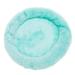 Brother Teddy Pet Cat Dog Beds for Indoor Puppy Bed Round Warm Soft Dog and Cat Bed Fluffy Fur Plush Pad Bed Donut Cuddler Pet Bed Blue