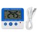 ABS Indoor Outdoor Large LCD Display Mini Alarm Thermometer Livestock Farm Electronic Temperature Meter