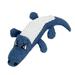 Dog Toys Simulation Crocodile Shape Plush Stuffed Bite Resistant Molar Pet Dog Vocal ToysBlue
