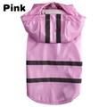 SPGIE Pet Dog Cat Puppy Raincoat Hoodie Jacket Hooded Rain Coat Clothes Waterproof(Pink)L