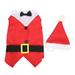 Dog Christmas Costume with Hat Light Comfortable Funny Dog Clothes for Party ChristmasS