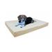 Dog Bed Durable Orthopedic Foam with High Quality Durable Fabric Small Medium Gel Memory with Liner & Durable Khaki Cover for Comfort Support 37 L x 27 W x 4 Th Use in Living Room Indoor