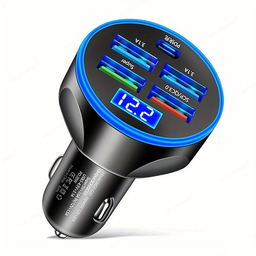 250w pd caricatore per auto usb ricarica rapida tipo c adattatore per telefono usb in auto per caricabatterie rapido per auto