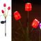 lampada solare a led per esterni tulipano fiore di rosa lampada luci solari per esterni paesaggio arredamento da giardino lampada da giardino luci da giardino impermeabili 1pz